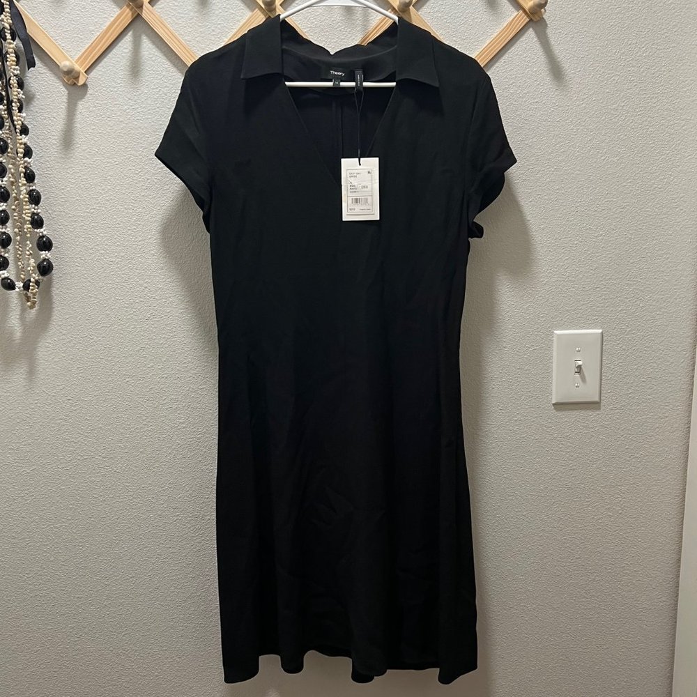 Theory Easy Day Dress in Black NWT